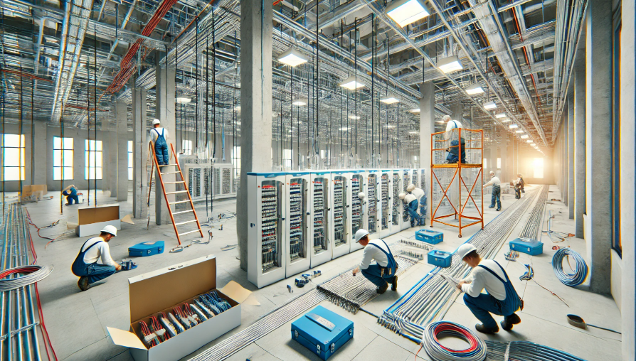 Electrical installation in building construction